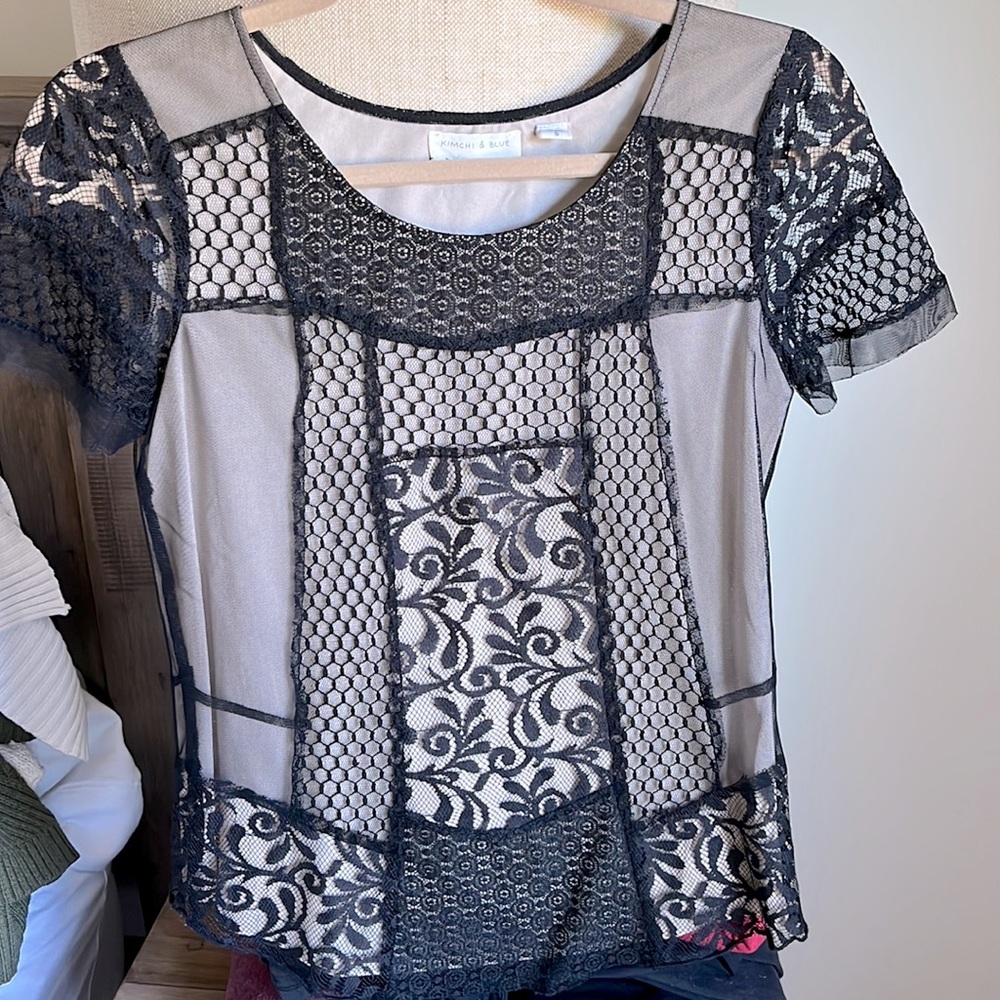 Anthro lace blouse size S